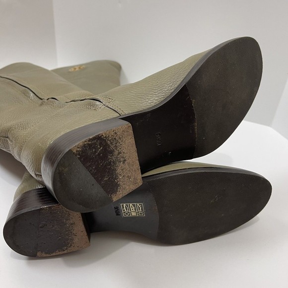 Tory Burch Junction Riding Boot Greenish Gray Low Heal - Picture 10 of 12